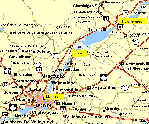 Trois Rivieres carte